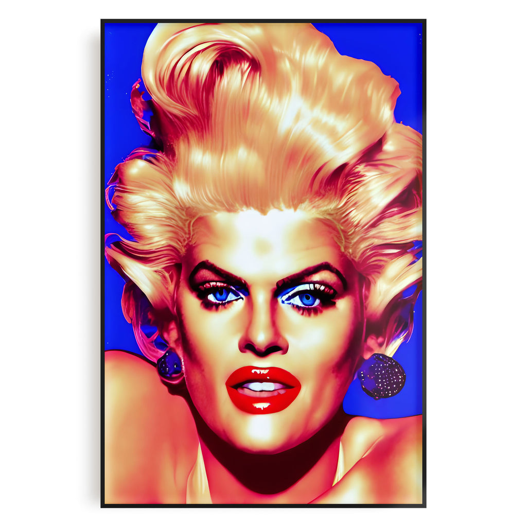 Anna Nicole Smith Retro Blue Pop Art 24x36 Poster