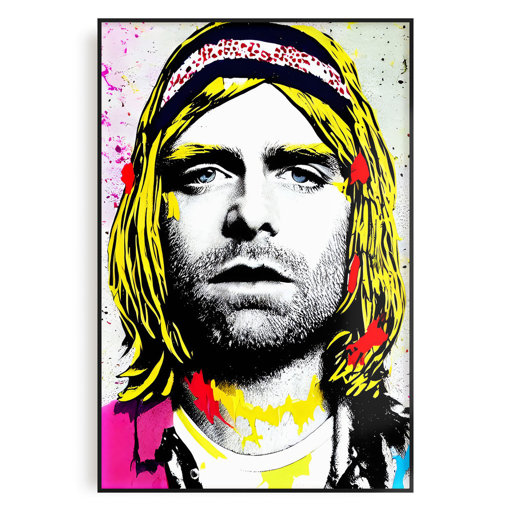 Kurt Cobain Inspired Pop Art 24x36 Poster