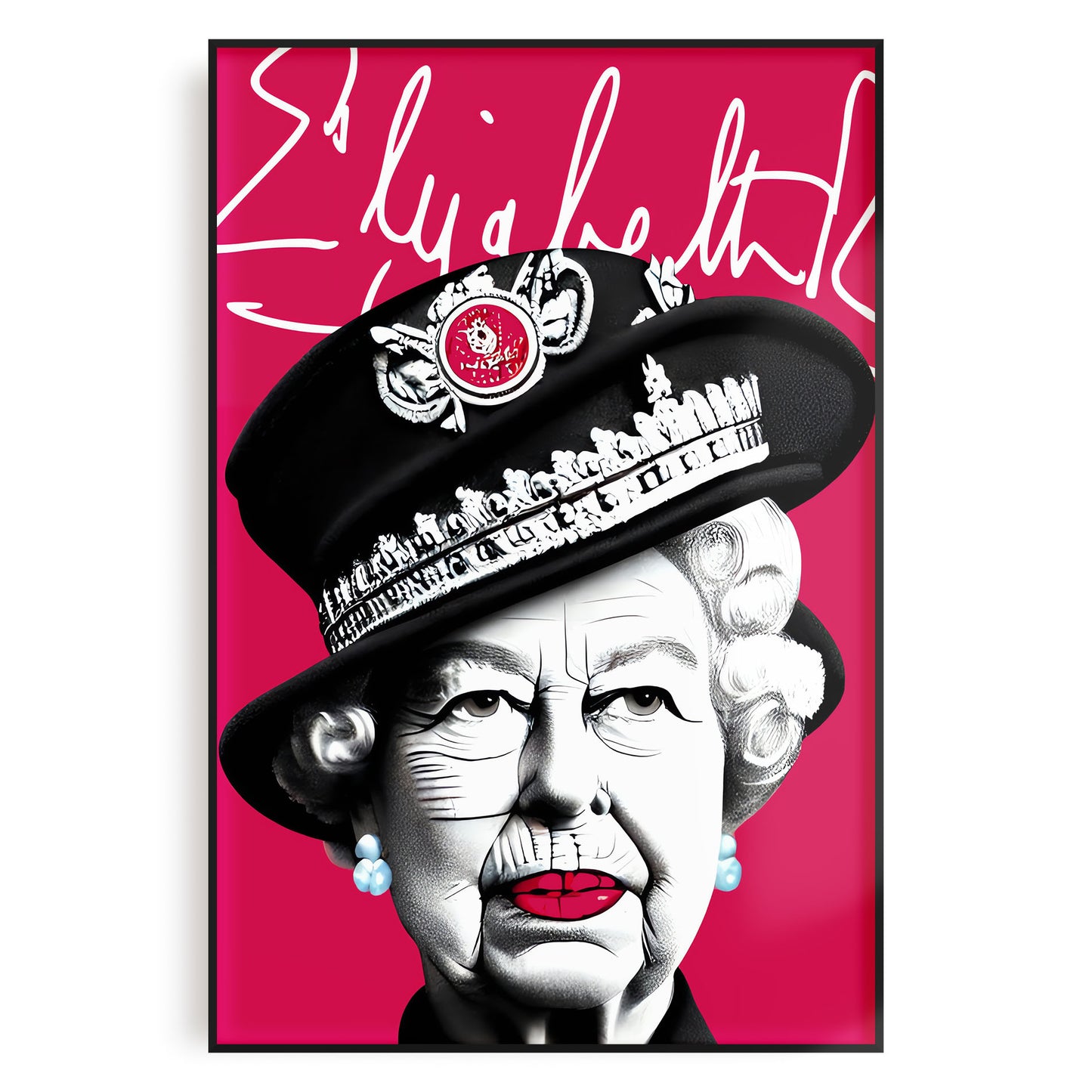 Queen Elizabeth Inspired Pop Art 24x36 Poster