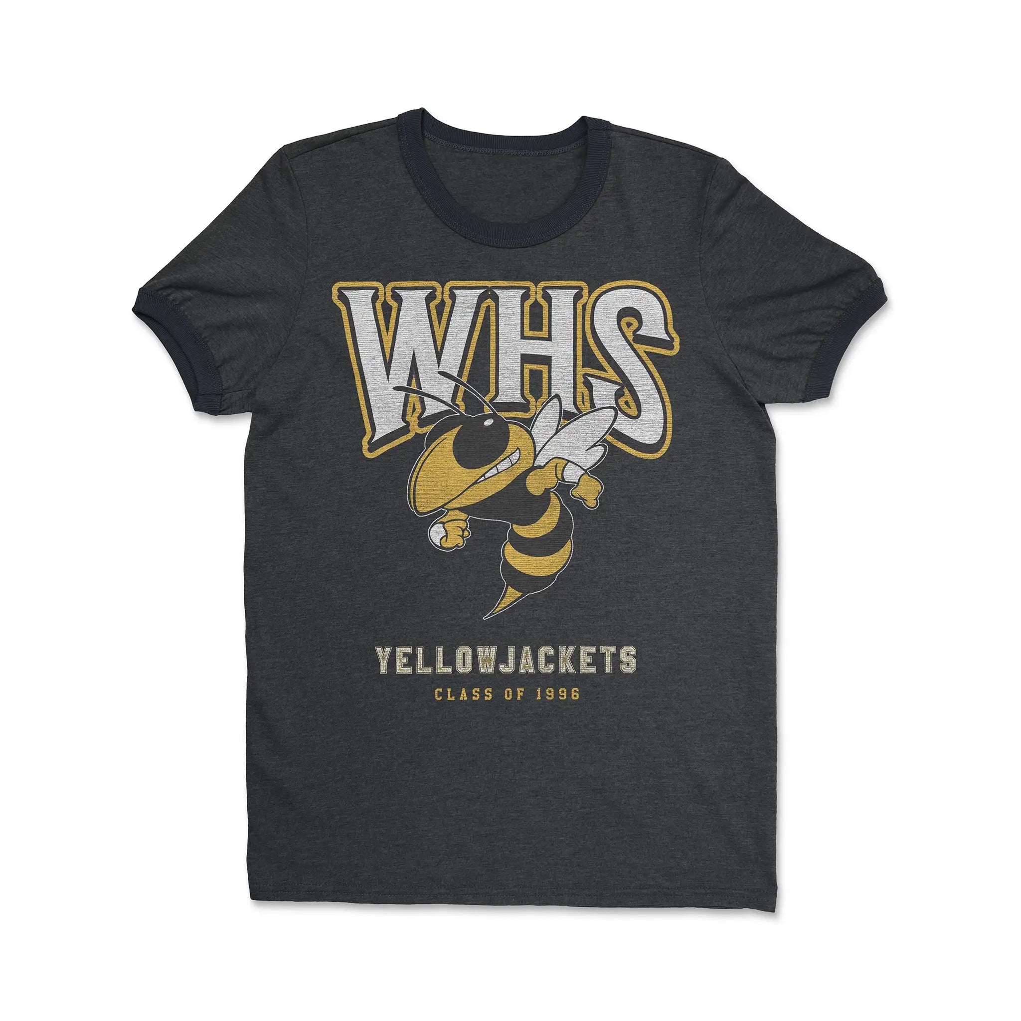 Retro 'Yellowjackets' WHS School Team Unisex Ringer Tee